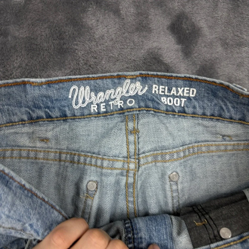 Wrangler Jeans Mens 30x32 Light Blue Excellent Retro Relaxed Bootcut 10WRT20CR